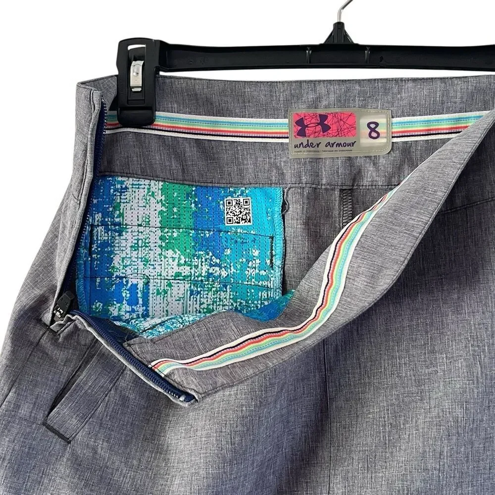Under Armour MNT Women's Skirt Size 8 Gray Pockets Zip Golf Mini Activewear - Picture 4 of 15